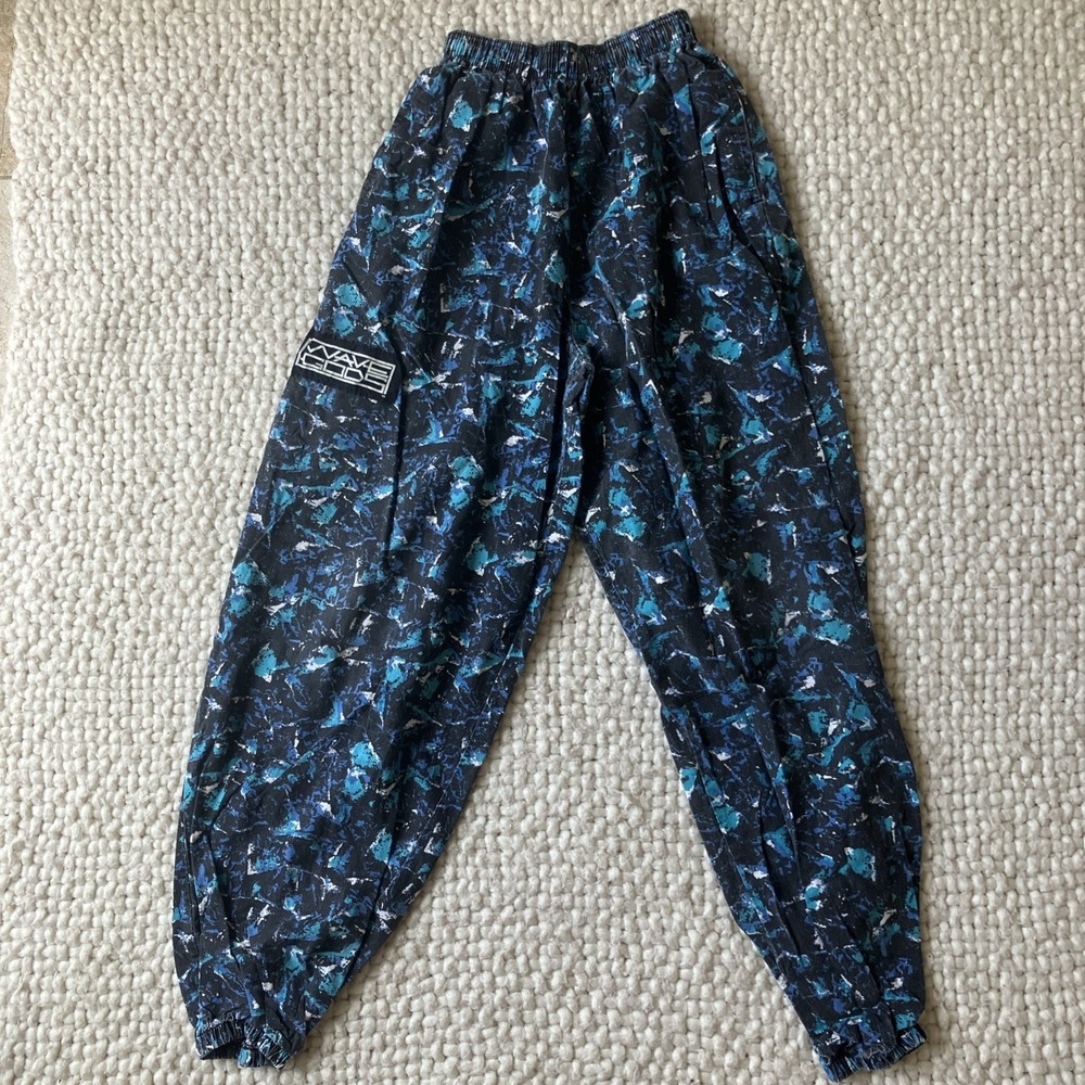 Wave Goods Womens Small Geometric Jogger Pull-On Surf Made USA Parachute Retro